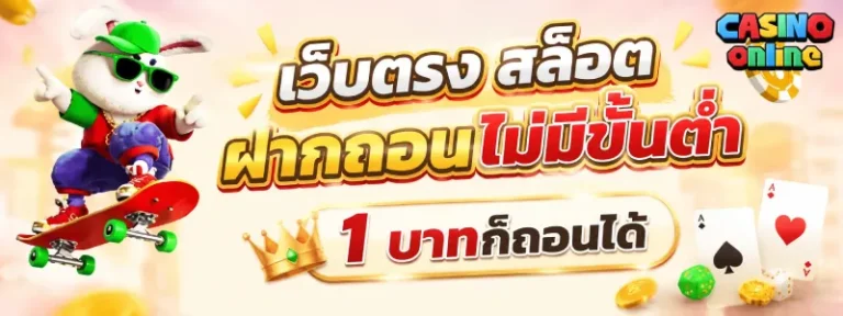 เว็บตรง สล็อต ฝากถอนไม่มีขั้นต่ำ 1 บาทก็ ถอนได้